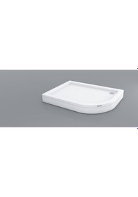 Resim Shower 100x120 Oval Asimetrik Duş Teknesi Panelli 