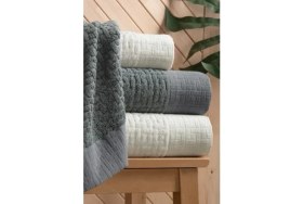 Resim MCM Group Altınbaşak Bambi Banyo Seti Antrasit Krem 