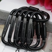 Resim 6 adet Yüksek Kaliteli Alüminyum Alaşımlı Kalın D-Halka Kilitleme Karabinaları - 8.2cm, Siyah, Dayanıklı ve Paslanmaz, Açık Hava Anahtarlıkları, Kamp, Yürüyüş ve Sırt Çantası, Sırt Çantası Aksesuarları | Sağlam Anahtarlık Klipsleri | Dayanıklı Karabinler, Aksesuarlar 