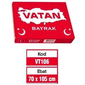 Resim Vatan Türk Bayrağı 70x105 VT106 