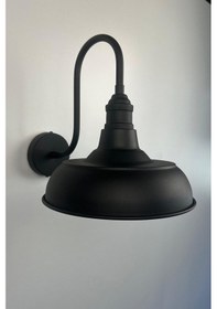 Resim Lunza Siyah Renk Aplik Tekli Duvar Lambası Salon Koridor Restoran Dekoratif Aplikleri Siyah 