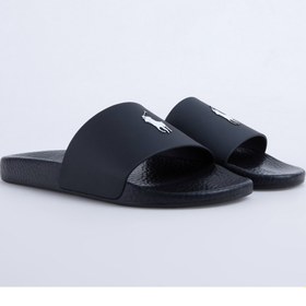 Resim Polo Ralph Lauren Siyah Erkek Plaj Terliği Polo Slide 