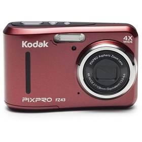 Resim Kodak Pixpro FZ43 16MP 4X Dijital Fotoğraf Makinesi Kırmızı 