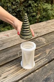 Resim Rufus Concept Disk Çam Ağacı Silikon Mum Kalıbı 