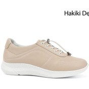 Resim Gönderi R Kadın Bej Bağcıklı Dolgu Taban Hakiki Deri Sneaker Ddza80742320 Bej 