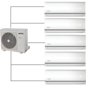 Resim Airfel 1 Dış Ünite + 5 İç Ünite 12+12+12+12+12 5LMX125N A++ 42000 BTU Multi Inverter Klima 
