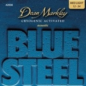 Resim Dean Markley Blue Steel 2036 12-54 Medium Light Akustik Gitar Teli 