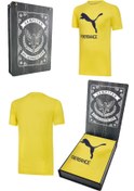 Resim Fenerbahçe Puma Sıfır Yaka Sarı T-shirt Hediyelik Ahşap Kutulu 