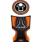 Resim GP Kompozit KTM Duke 250 2017-2022 Uyumlu Tank Pad Siyah-Turuncu 