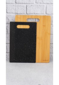 Resim Leona - Ikili Kesme Tahtası Siyah Siyah 