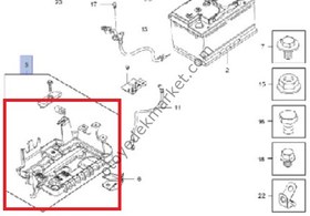 Resim Opel Corsa D (2007-2014) Akü Alt Bekaliti (Orijinal) 