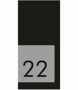 Resim YENİ HEDİYELİK DÜNYAM Daire Konut Apartman Kapı Numarası Siyah - Aynalı Silver No:22 