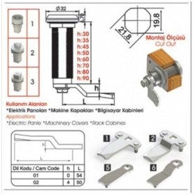 Resim Sermak Yaylı Pano Kilidi 90 Mm Enka436 