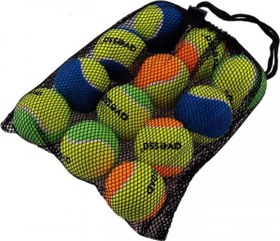 Resim 12'li Renkli Tenis Topu Fileli TT400 