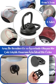 Resim Hane Dostu 3 Adet Çok Amaçlı Mini Boy Araç Kaporta Göcük Düzeltme ve Vakumlama Aparatı 