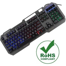 Resim Reidan Oyuncu Klavyesi Işıklı Mekanik Kablolu Rampage Masaüstü Bilgisayar Dizüstü Ofis Gaming Keyboard 