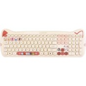 Resim Binbir Göz Bilgisayar Everest KM-6283 Catty Renkli Tuşlu Sarı Kablosuz 2.4 + Bt Q Multimedia Klavye + Mouse + Pad Set 