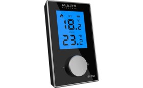 Resim Mars S20 Kablosuz Dijital Oda Termostatı Siyah 