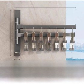 Resim Reedark Duvar Tipi Katlanabilir Çamaşır Asma Aleti - 14 Rüzgarlı Klipsli, Soketsiz Kurulum, Çorap-iç Çamaşırı İçin Balkon/ev İçin Diğer 