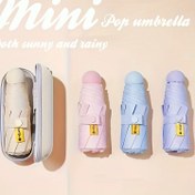 Resim Mini Pop Şemsiye - 6-Rib Tasarım, UV Koruması ve Güneşlikli, Hafif Taşınabilir Kamp, Plaj, İşe Giderken - Kızlar ve Kadınlar için Doğum Günü Hediyesi, Plaj Şemsiyesi, Minimalist Şemsiye, Dayanıklı Kanvas 