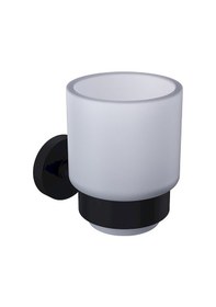 Resim Bocchi Piave Diş Fırçalık Mat Siyah 3015-0003-ab Krom 