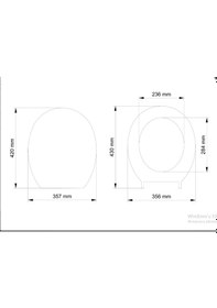 Resim Visam Leylak Yavaş Kapanan Termoplast Klozet Kapağı (Üstten Sıkma 