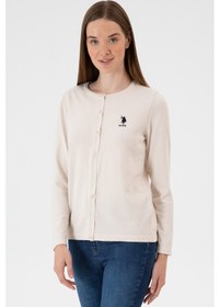 Resim U.s. Polo Assn. Kadın Krem Hırka Triko 50313624-vr071 Krem 