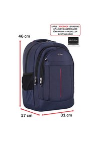 Resim Dada 01 Gri Erkek Sırt Çantası Okul Ve Günlük Kullanım 14-15,6 İnç Usb Type-c Aparat Ortopedik Lacivert 