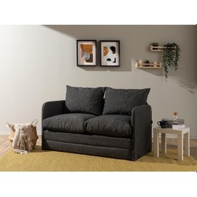 Resim Pafu Saga İkili Katlanır Yataklı Koltuk Keten Koyu Gri 