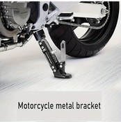 Resim Dashanshop Kırmızı Ultra Güçlü Yük Taşıyıcı Motor Kickstand Destek Dayanıklı Park Desteği 
