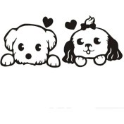 Resim Köpek (Oto-Motor-Laptop-Duvar-Dekor) 20 x 8 cm 