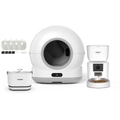 Resim Xenon Smart Akıllı Kamerasız Kedi Tuvaleti Çelik Kase 4 LT Mama Kabı Bataryalı Su Pınarı ve Filtre 4l'lü Pet Seti 