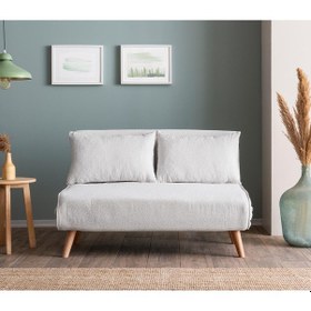 Resim Folde 120 İkili Yataklı Katlanır Koltuk Teddy Beyaz Beyaz 