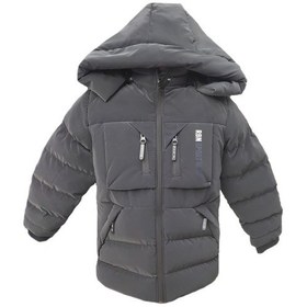 Resim Life For Moda Erkek Çocuk İçi Peluş Astarlı Çıkarılabilir Kapüşonlu Su Geçirmez Mont 2042 Füme 