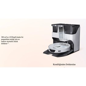 Resim Roborock Çöp Istasyonlu Çift Rulo Fırça Hassas Haritalama Akıllı Yön Bulma 5500PA Robot Süpürge + Yedek Temizlik Seti , Lambader Hediye 