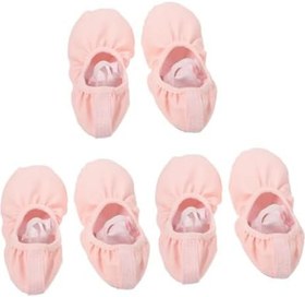 Resim YARNOW 3 Çift dans ayakkabıları yürümeye başlayan bale terlikleri kız çorap bayanlar terlik Bale ayakkabıları bale daireler kız elastik uygulama tayt Kız çocuk 