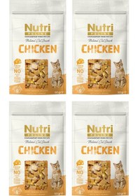 Resim Nutri Feline Chicken & Cheese Tavuklu Ve Peynirli Tahılsız Kedi Ödülü 50 Gr. X 4 Adet 