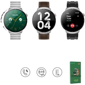 Resim BYRTECH RW50 Metal/Silikon/Deri Kordonlu GPS/NFC/Siri Destekli HainoTeko Watch 4 Akıllı Saat 