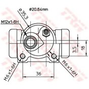 Resim Trw Bwf166 Arka Teker Sılındırı Sol Xsara-Zx-C Elysee-P206-P206+(T3E)-P301-P306 Abssız-Zx (20,60Mm) Bosch Tıpı 