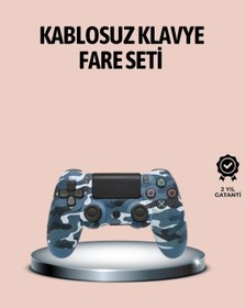 Resim Ceylan Adam Bluetooth Kablosuz Ps4 Gamepad Çift Motorlu Siyah Controller 
