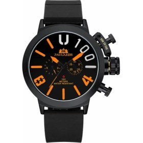 Resim Hanyang Siyah Turuncu Otomatik Kendinden Rüzgarlı Mekanik Kauçuk Kayış Siyah Gümüş Tekne Kılıfı Turuncu Mavi Sarı Gri Klasik U Erkek Saat (Yurt Dışından) 