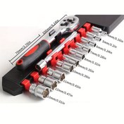 Resim 1/4 Yeni Yükseltme Anahtar Soket Seti Donanım Araba Tekne Motosiklet Bisiklet Tamir Aracı 