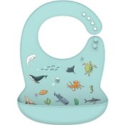Resim Silikon Babi Önlük Su Geçirmez Tükürük Damlayan Muz Önlükler Karikatür Ocean World Ocean World Çok Renkli 