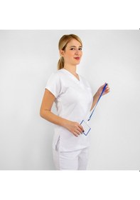 Resim Beyaz Likralı Üst Forma 