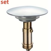 Resim Willowhaven 1 Set 66mm Krom Lavabo Tıpası - Easy Click Clack Basınçlı Banyo Pusu 