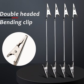 Resim 4 Adet Çift Başlı Ayarlanabilir Sivrisinek Teli Klipsi - Ağır Hizmet Tipi Metal Çok Amaçlı Klipsler, Tütsü Çubukları, Sandal Ağacı, Kartvizitler, Etiketler İçin - Ev Dekoru & Ofis Gereçleri, Sivrisinek Teli Tutucu, Tatil Süslemeleri, Çok Yönlü Araç, Sağlam Yapı, El Sanatları Tutucular için 