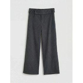 Resim LC Waikiki Lcw Kids Antrasit Geniş Paça Kız Çocuk Gabardin Pantolon 