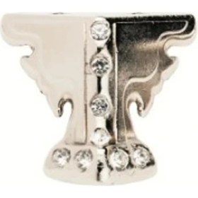 Resim Kelebek Taşlı Ahşap, Sunta Sandık Ayağı, Kutu Ayak 2,5 cm - Nikel 