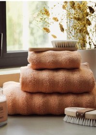 Resim The Mia Fine Cotton Terracotta Yüz Havlusu 90x50 Cm 