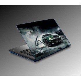 Resim Laptop Sticker Notebook Pc Kaplama Etiketi Yeşil Araba 